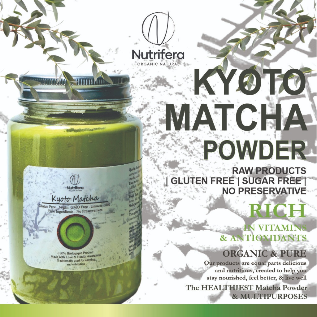 

NUTRIFERA Kyoto Matcha Tea Powder Import Japan/Teh Matcha Bubuk Regular Size (25 g - 100 g)