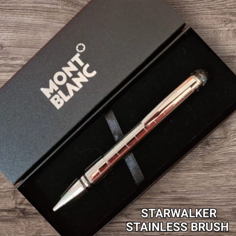 

Pulpen Mont Bl@nk Starwalker Stainless Brush Lengkap Dengan Box Exlusive