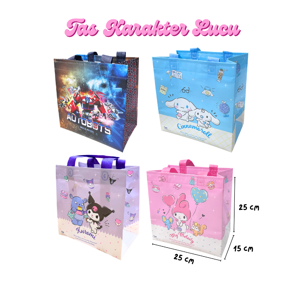 

Goodie Bag Laminasi Sanrio 25x25 CM Tas Ultah Anak Karakter Lucu (ISI 12PCS)