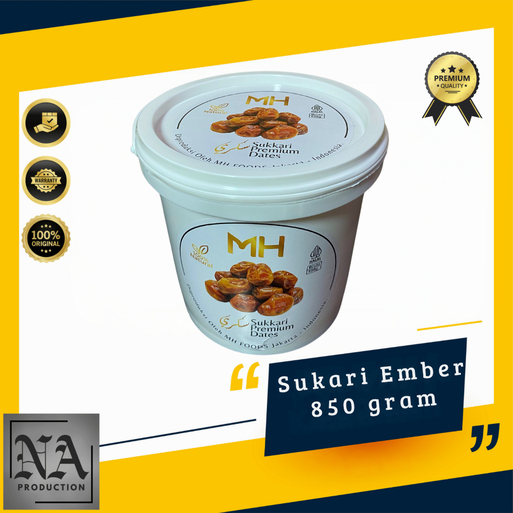 

Kurma Sukari al qassim Ember 850 Gram Premium Ori Korma Sukkari Madu / Korma Raja