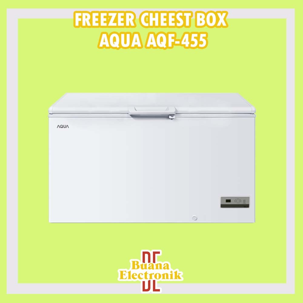 FREEZER BOX CHEST AQUA AQF 455 KAPASITAS 400 LITER ORIGINAL GARANSI RESMI