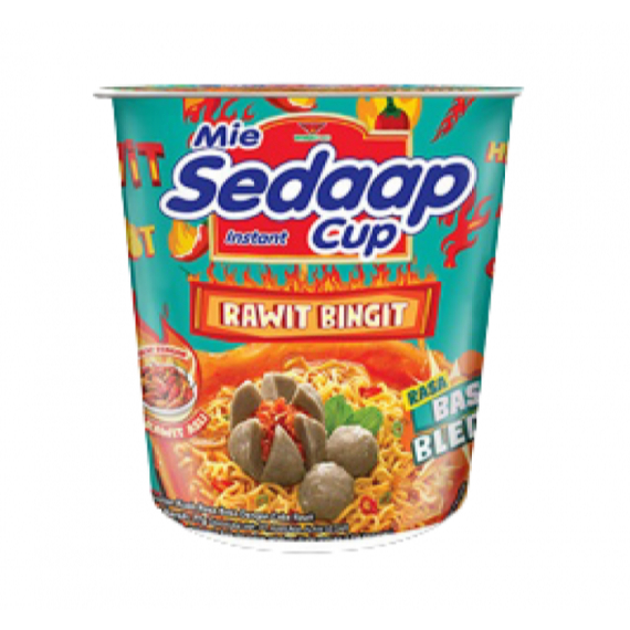 

Mie Sedaap Cup Rawit Bingit Rasa Baso Bleduk 77 gr