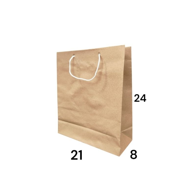 

paperbag coklat ukuran buku 21x24x8 isi 12pcs