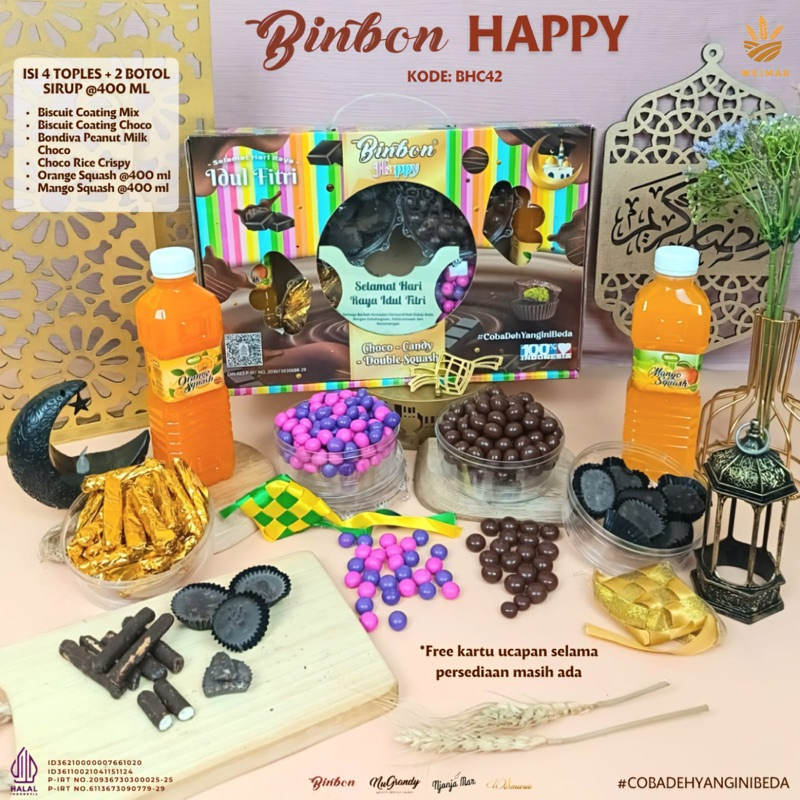 

Binbon Happy Choco + Bingkisan coklat lebaran dan sirup