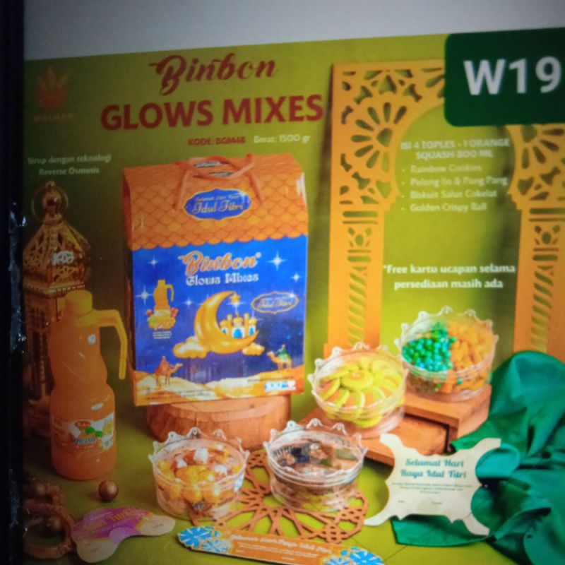 

PROMO paket kue lebaran bingkisan binbon glow mix 4+1 w19