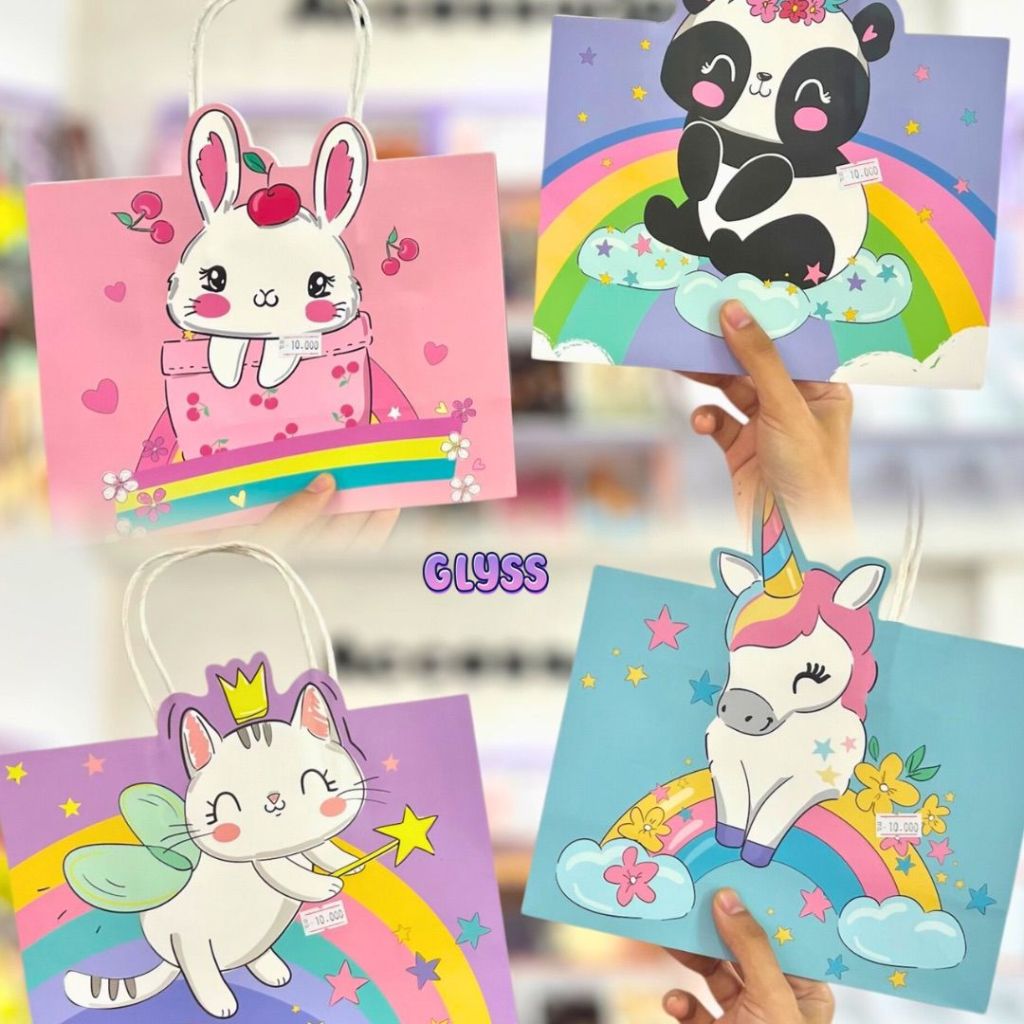 

GLYSS Paper Bag Tali Unicorn / paper bag karakter / paper bag ukuran sedang