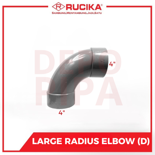 RUCIKA LARGE RADIUS ELBOW / LONG ELBOW 4" D