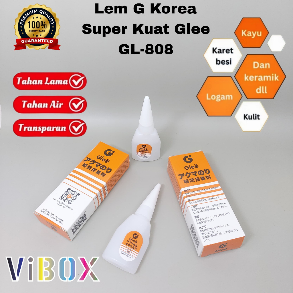 

GLEE GL-808 Lem Korea Instant Cyanoacrylate Glue Serbaguna Perekat Super Kuat [SEN]
