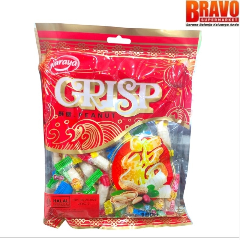 

Naraya Crisp Peanut 180g - Permen Kacang