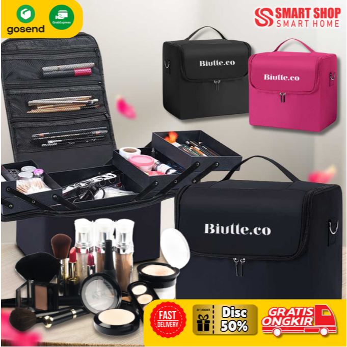 Tas Makeup Kosmetik Organizer Rak Make Up Rias Pengantin Cosmetic Perhiasan Wanita - Biutte.co