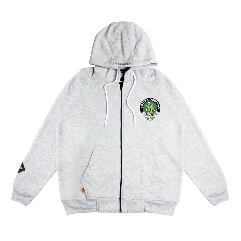 Troy Company Hoodie Zipper Grey Misty Good Service - Hoodie Zipper Hoodie Abu Misty ZHD 2923