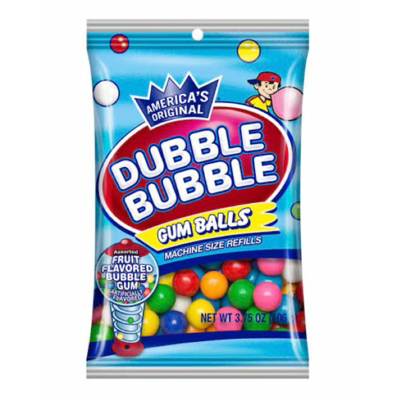 Permen Karet IMPORT asal USA-Dubble Bubble Gum Balls