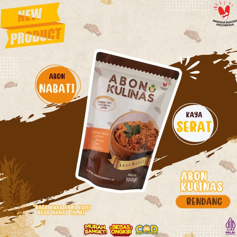 

Abon Sehat Abon Kulit Nanas Rasa rendang Vegetarian Abon Nabati Kaya serat