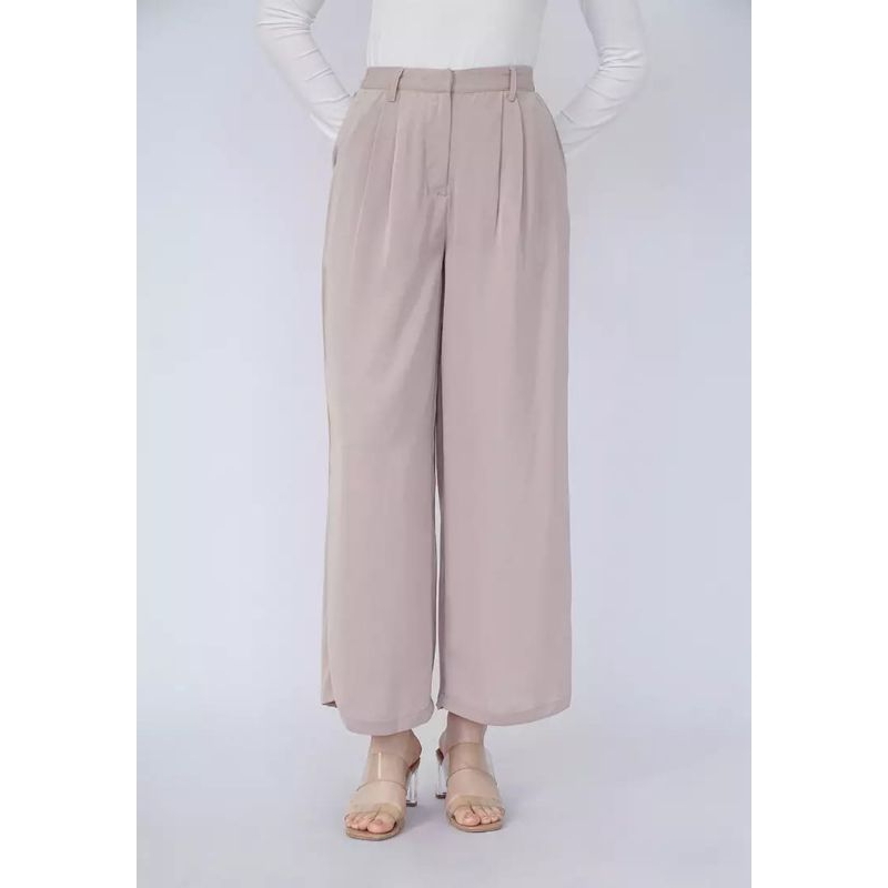 Celana Kulot Panjang Wanita Cream