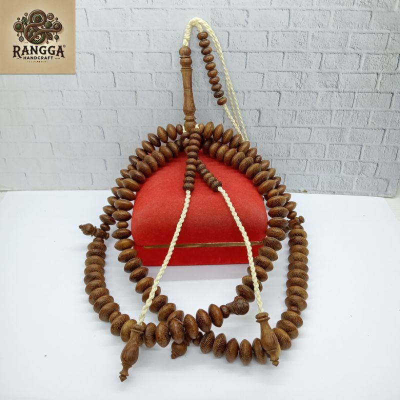 tasbih tijani kayu kelor emas original A16