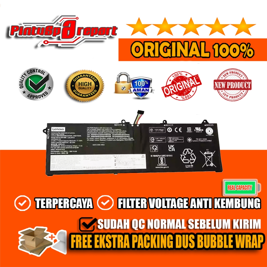 (Genuine L20L4PD3/L20M4PD3) Original Baterai Lenovo Legion Slim 7 15ACH6 82K8 82K80001US 82K80002US 