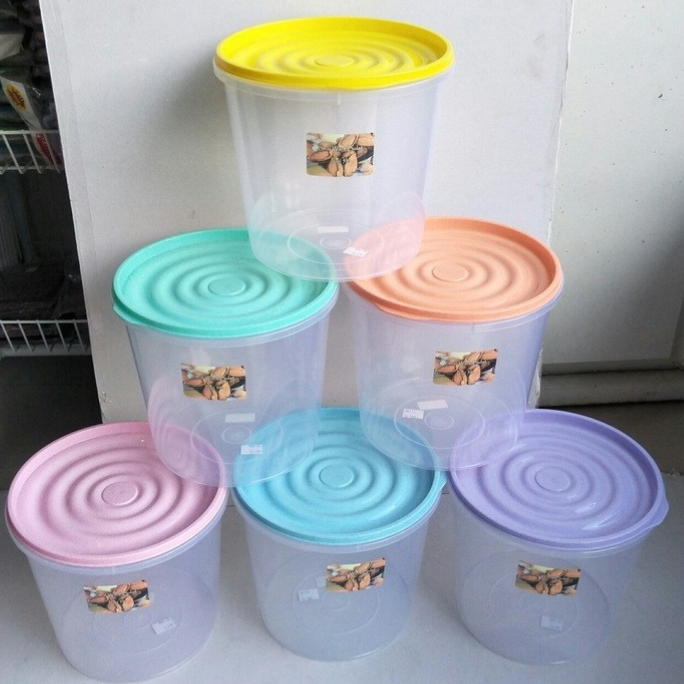 Toples PLASTIK BESAR 30 LITER / Toples Makanan - TOPLES Kerupuk Serbaguna Plastik BPA Free Tutup Rap