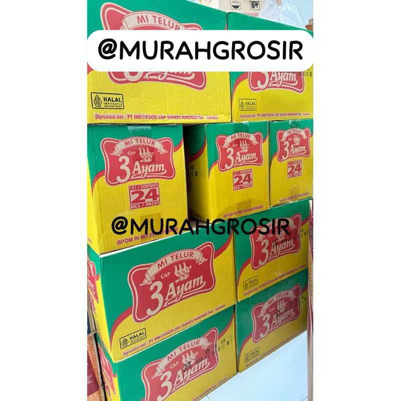 

[1 DUS ISI 24 BUNGKUS] MI TELUR CAP 3 AYAM