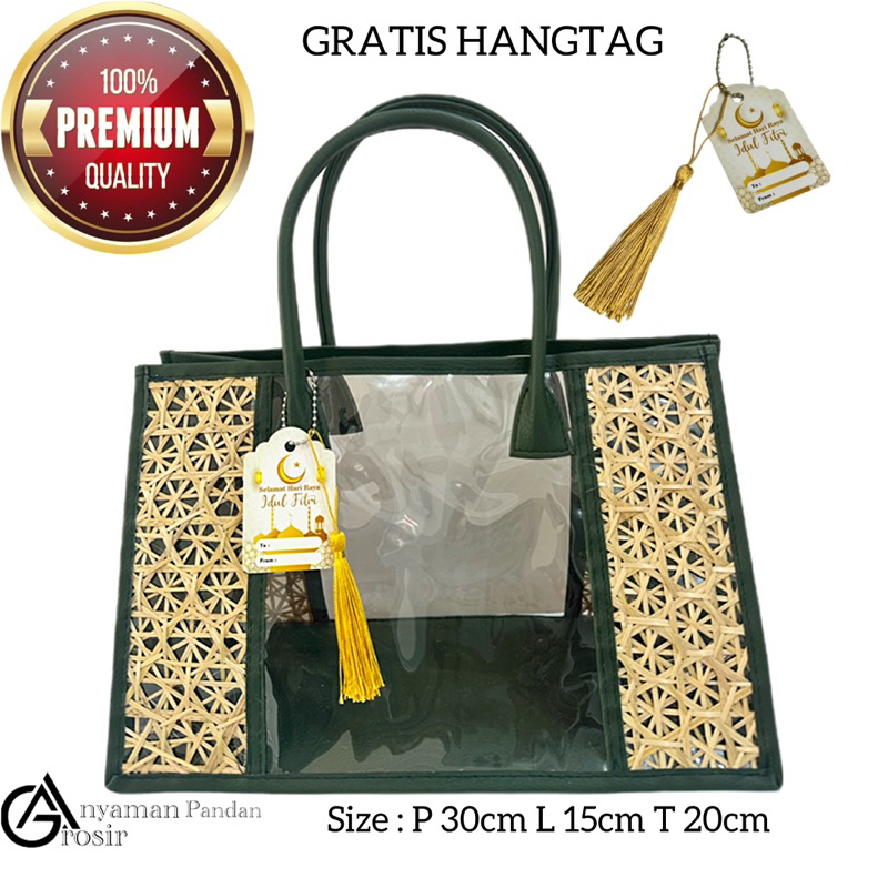 

Tas hampers MIKA MIX BAMBU Uk 30 BESAR GRATIS HANGTAG tas parcel anyaman goodiebag souvenir gift lebaran