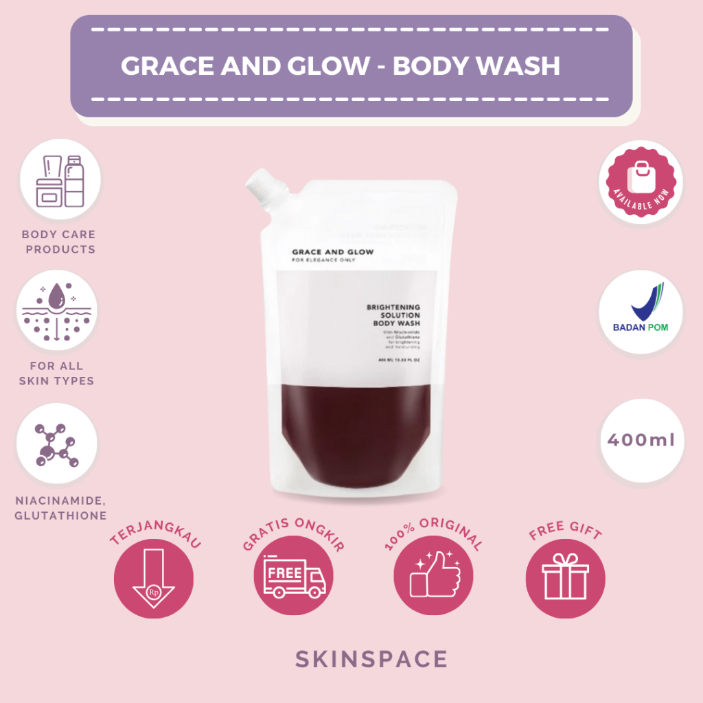 GRACE AND GLOW Brightening Body Wash Refill / Sabun Badan Mencerahkan [ ORIGINAL 100% ]