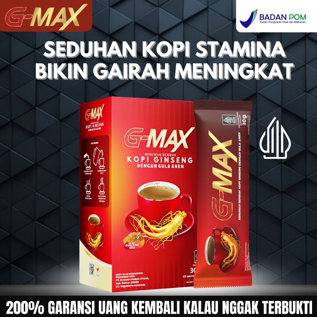 

G-MAX - KOPI STAMINA PRIA DEWASA TAHAN LAMA - XTRAK GINGSENG ASLI BPOM 100%