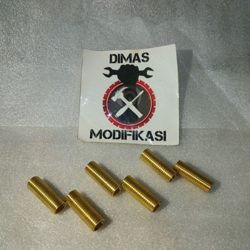 Sok Drat M8/12 Drat Dalam 12 Luar 14 Panjang 2,8 CM Sok Drat Bos