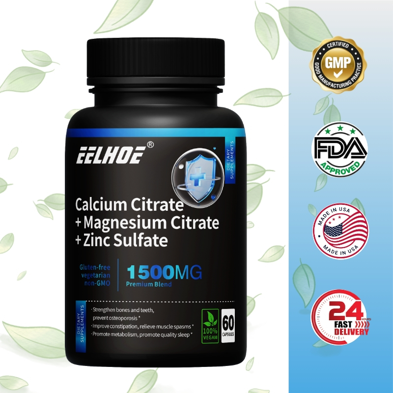 Zinc Kalsium Magnesium + D3K2 meningkatkan kesehatan tulang dan jantung serta mengurangi stres