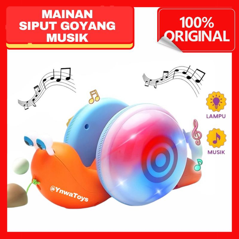 MAINAN LUCU SIPUT TARIK GOYANG BISA JALAN NYALA LAMPU BUNYI MUSIK/MAINAN ANAK BAYI LAKI LAKI PEREMPU
