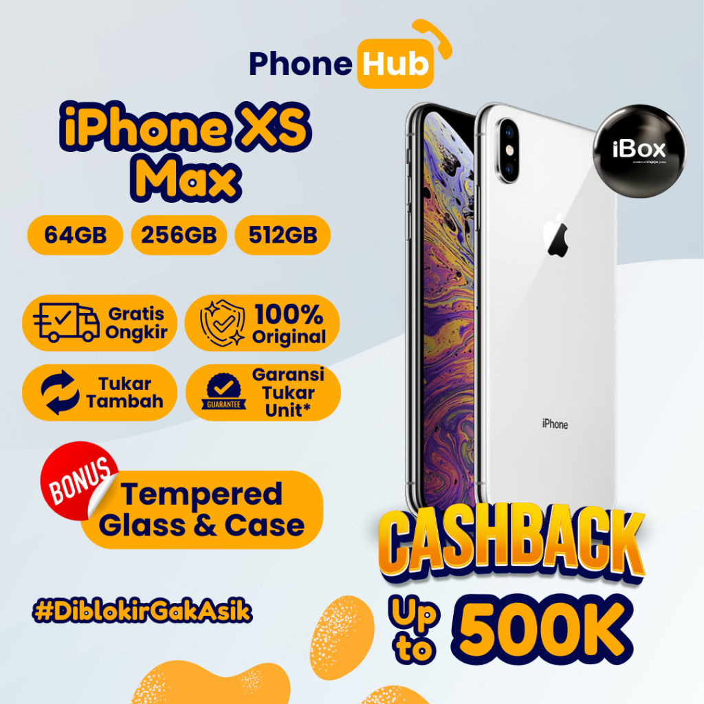iPhone XS max 64GB 256GB 512GB Garansi Resmi Second Fullset