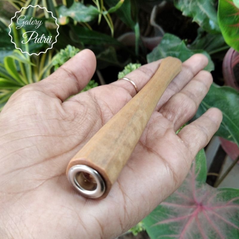 Pipa once / once cangklong / pipa rokok / padutan kayu Cendana wangi segi delapan