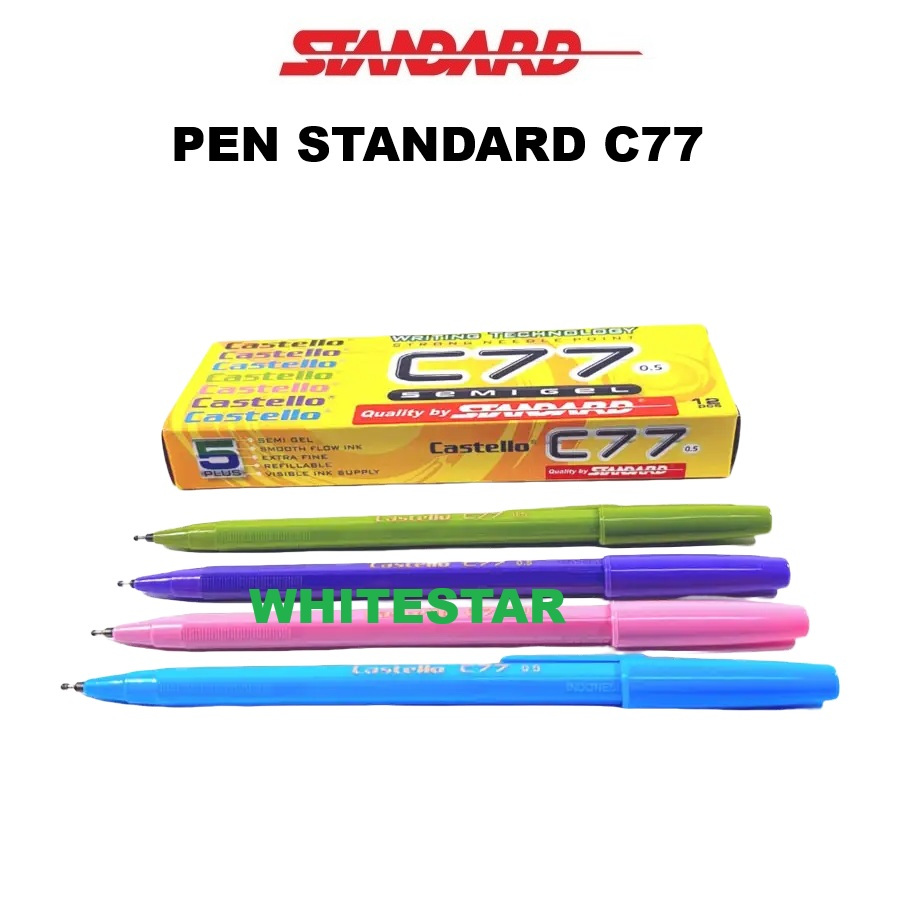 

pulpen / bolpen / pen standard castello c77 - tinta hitam