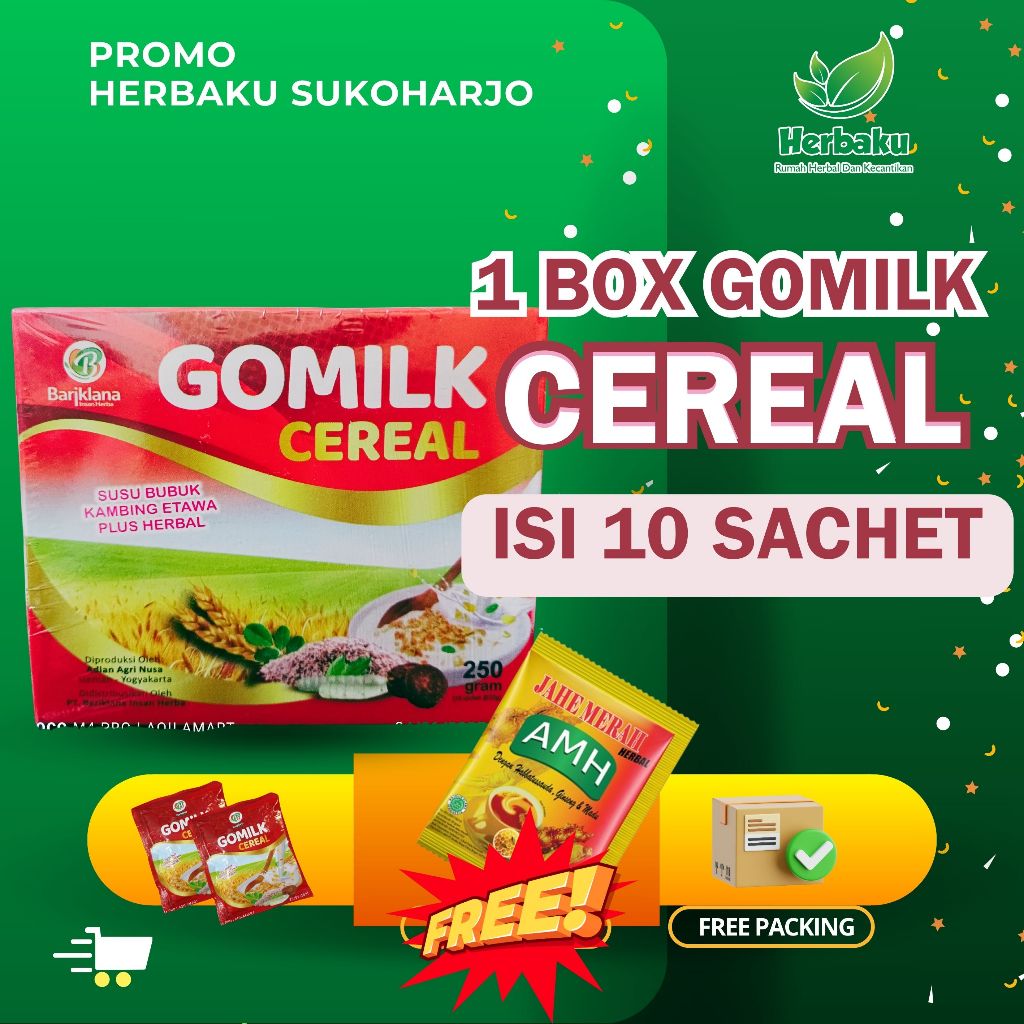 

Cereal Gomilk 1 Box isi 10 sachet Sarapan Sehat