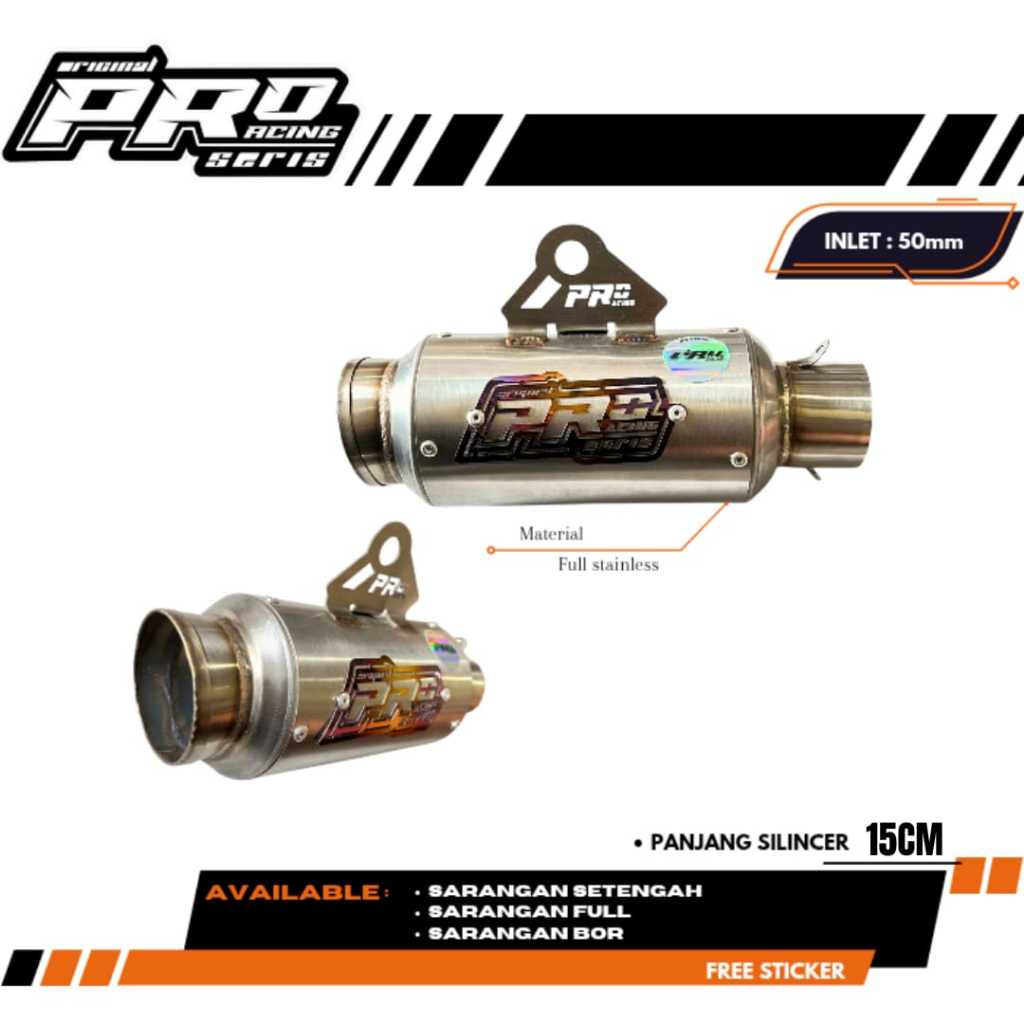 Silincer Knalpot Gp Pro Racing Drag Roadrace Supra 125 Kharisma Kph Jupiter Z 130cc 200cc Kompetisi