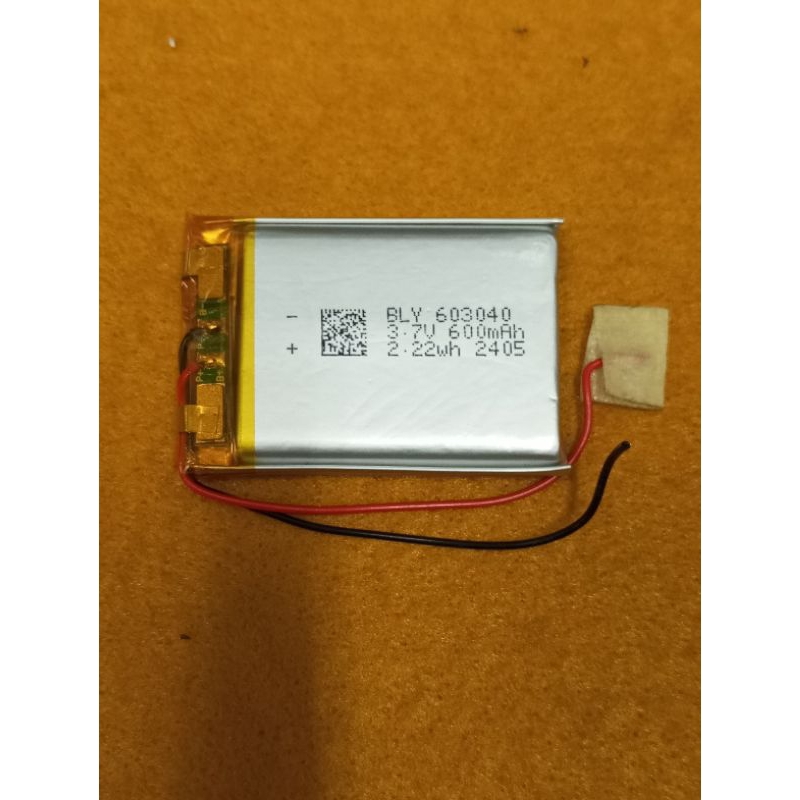 Baterai LiPo Lithium-ion Polymer 603040 3,7V 600mAh