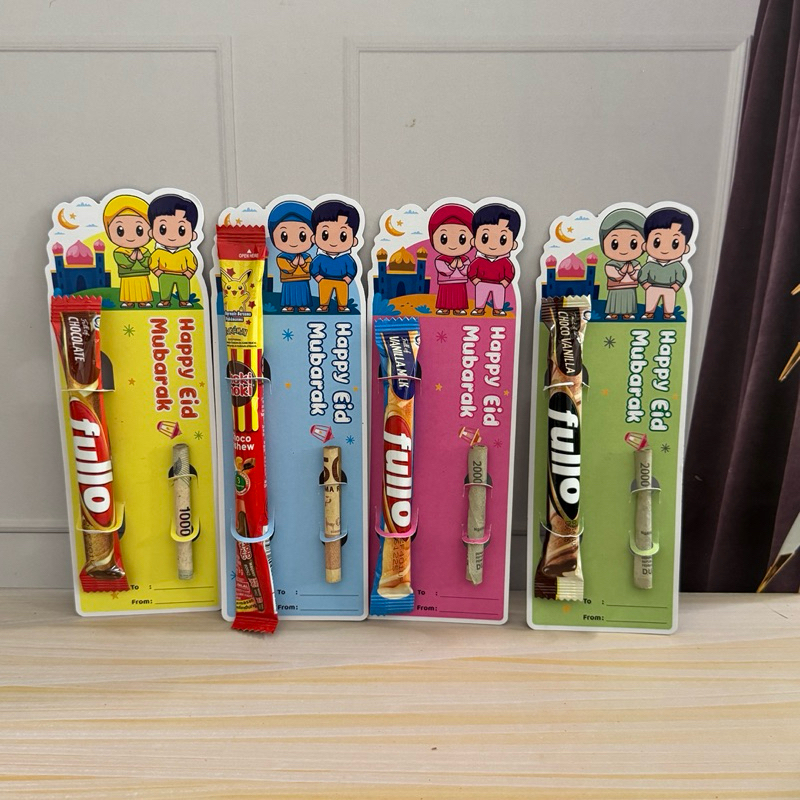 

Amplop Lebaran 4 warna - Mubarak Fullo Happy Eid Krim