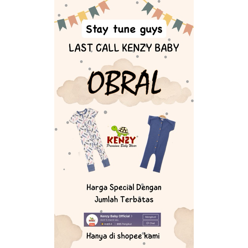 Terusan Baju Bayi Perempuan | Premium | SNI | Kenzy Baby