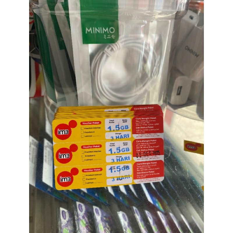 Voucher Internet Indosat 1.5 GB 3 Hari - Kuota Harian Termurah, Langsung Aktif