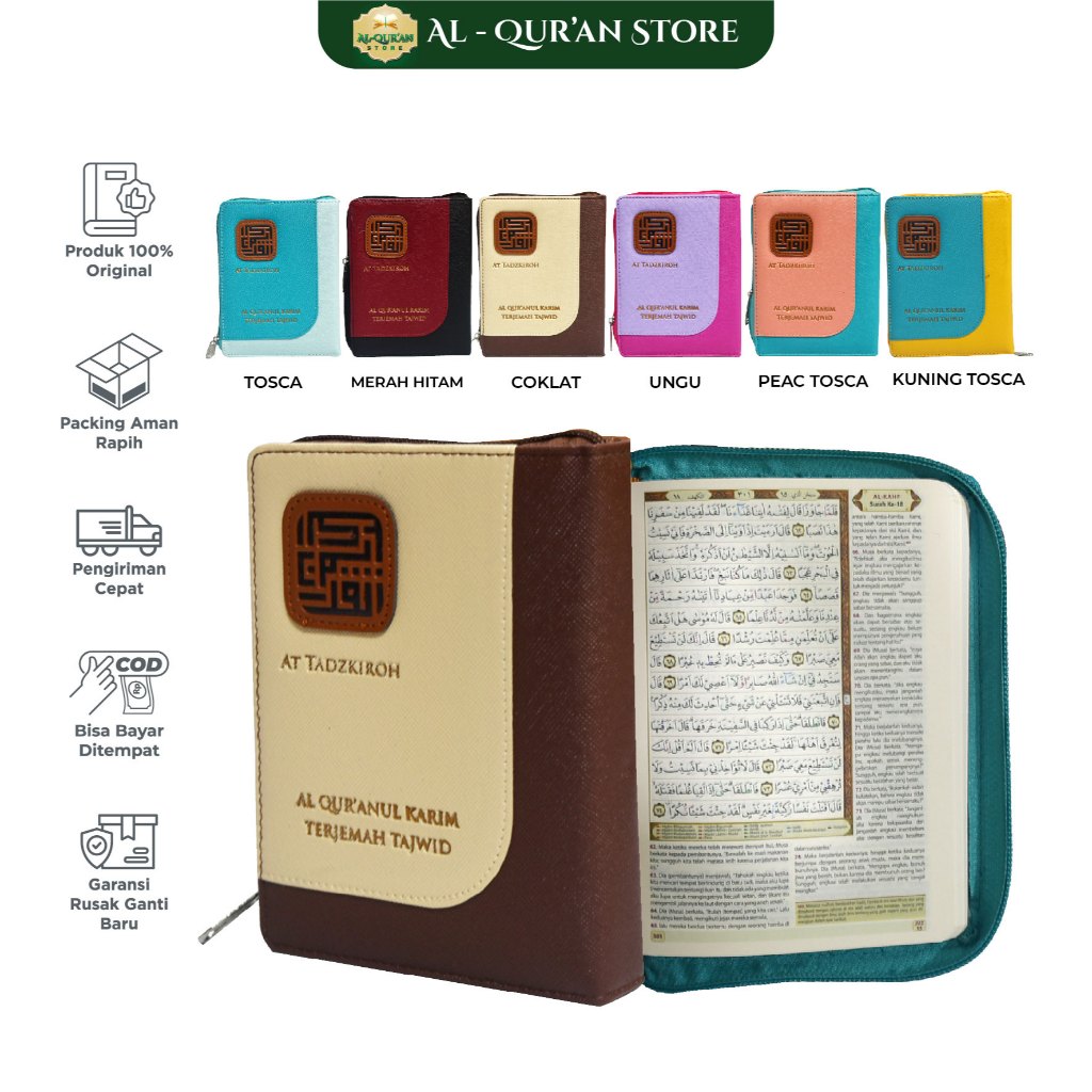 COD - QURAN KECIL AT TADZKIROH, AL QURAN TAJWID, ALQURAN RESLETING, AL QURAN TAJWID WARNA, ALQURAN S