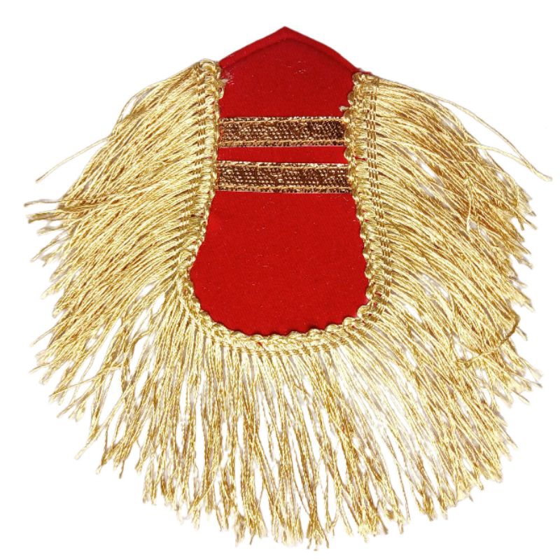 EVOLET PANGKAT PUNDAK RUMBAI PENUH GARIS DUA COCOK UNTUK PASKIBRA/PRAMUKA/DRUMBAND