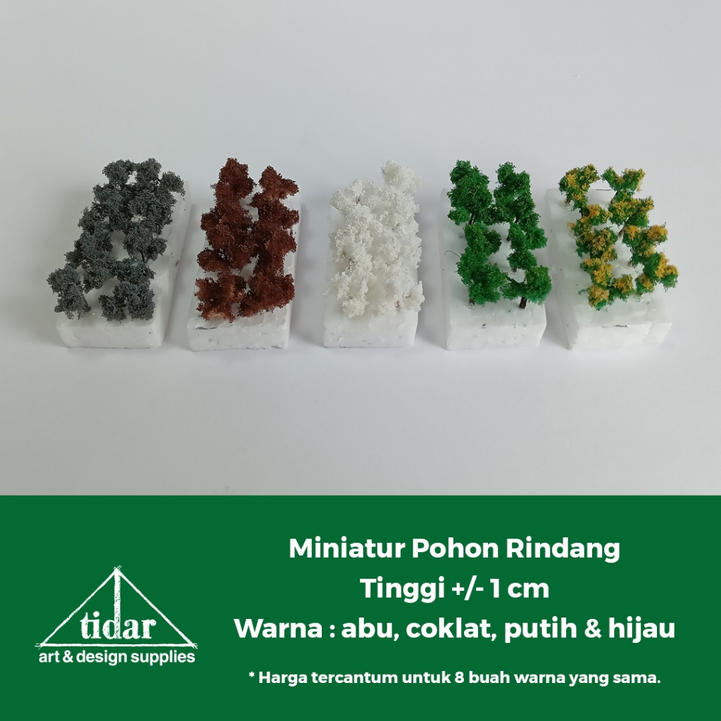 

[MR] MH - Miniatur Maket Pohon Cabang / Rindang / Beringin Tinggi 1 CM