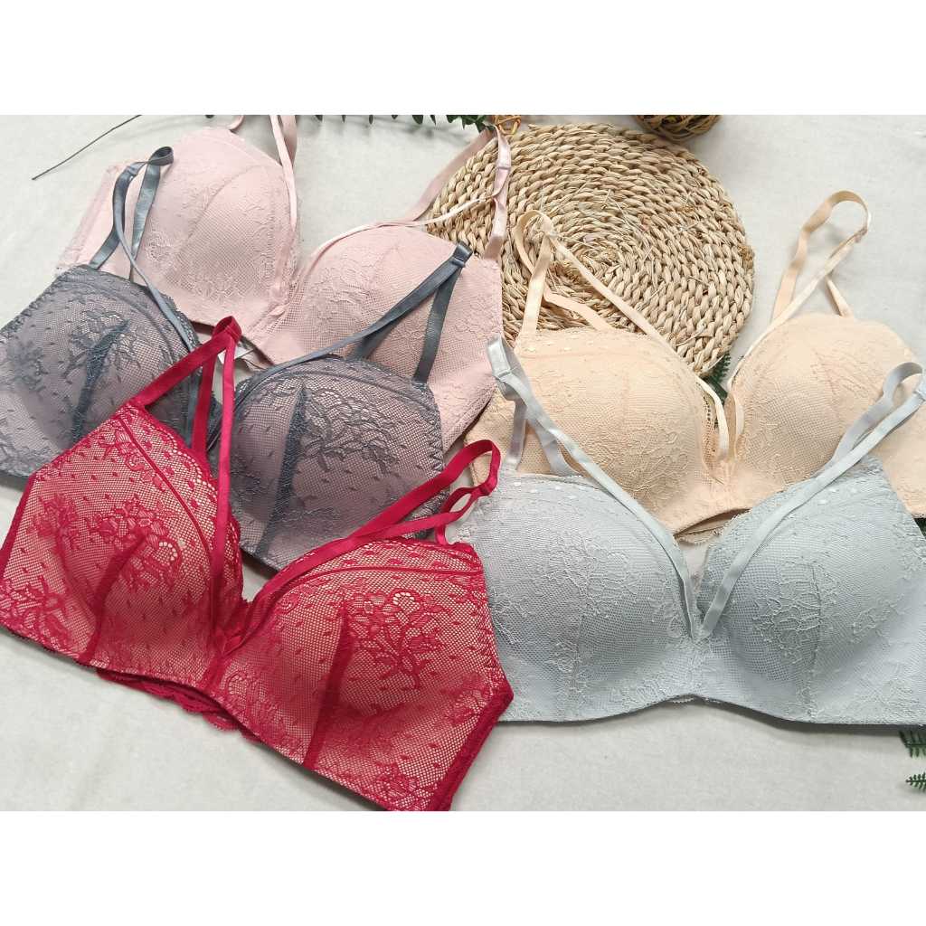 BRA / BH 029 TANPA KAWAT PENYANGGA BUSA TEBAL DAN 3 PENGAIT YANG KUAT tidak ada kawat busa tebal