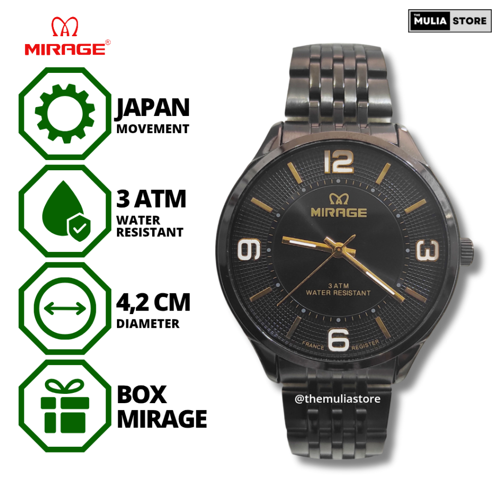 MIRAGE Jam Tangan Pria Mirage Original 8743 M Analog