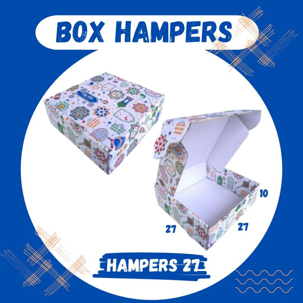 

Kardus Hampers 27x27x10 LS Box Ied Mubarok Dus Idul Fitri Dus Lebaran Packing Kotak Kemasan Karton Polos/Motif