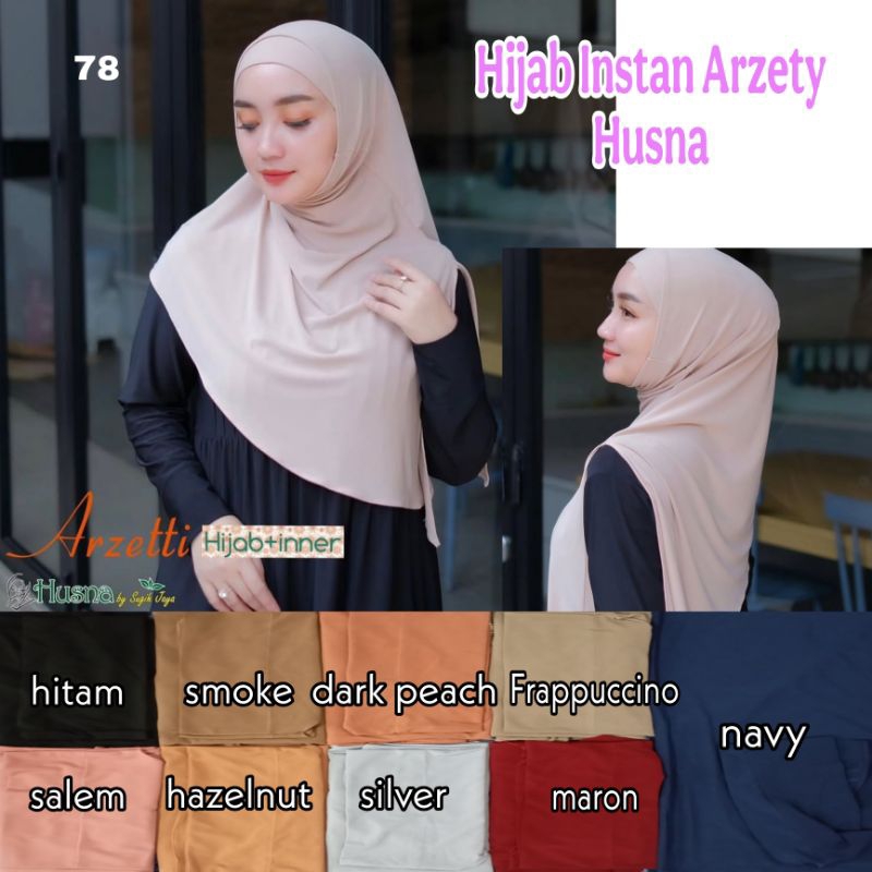 Hijab Instan Arzetti Husna/ hijab instan + inner / Hijab Husna