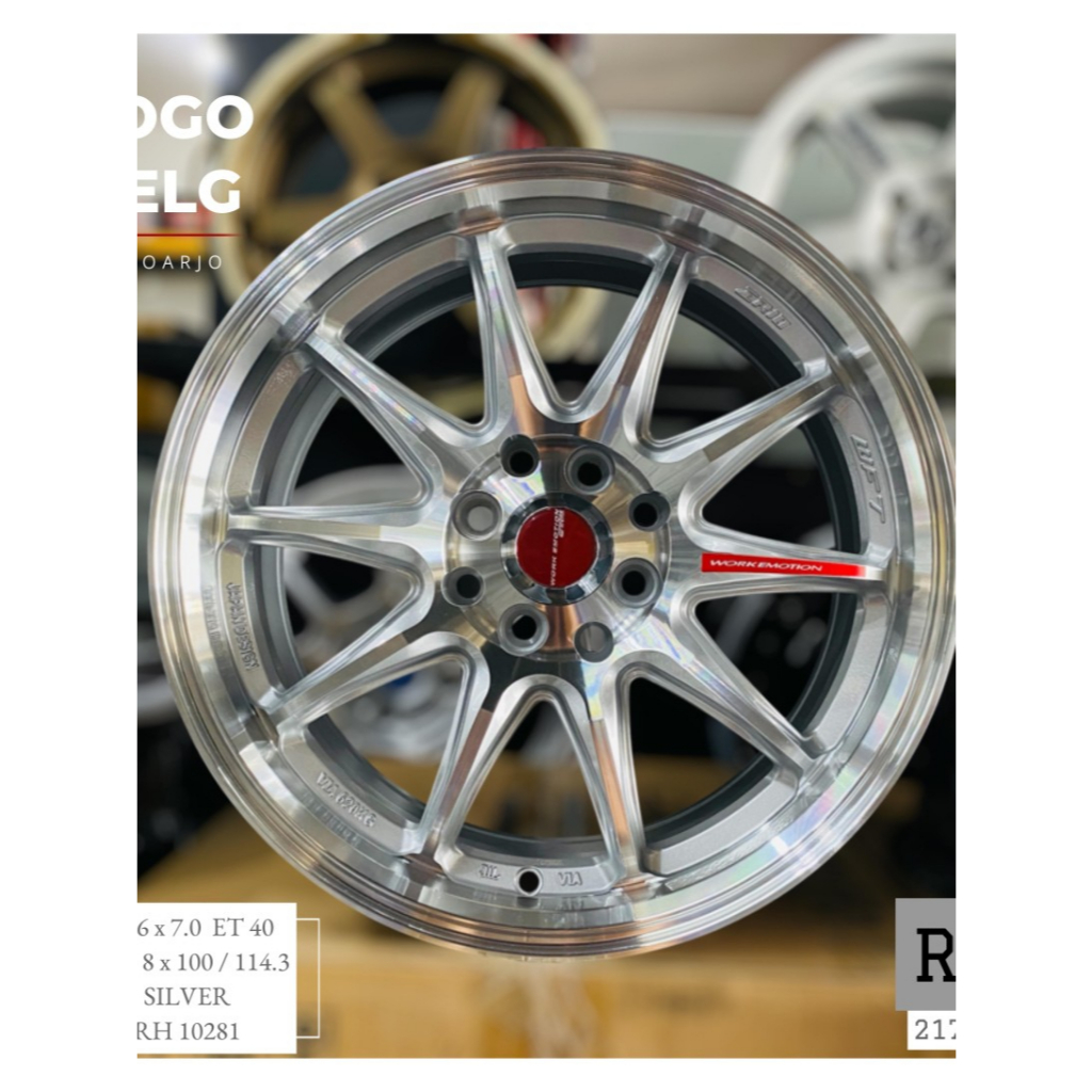 Velg Mobil Work ZR10 R16 PCD 8X100/114,3 Silver Ring 16 Brio Freed Mobilio Veloz Agya Ayla