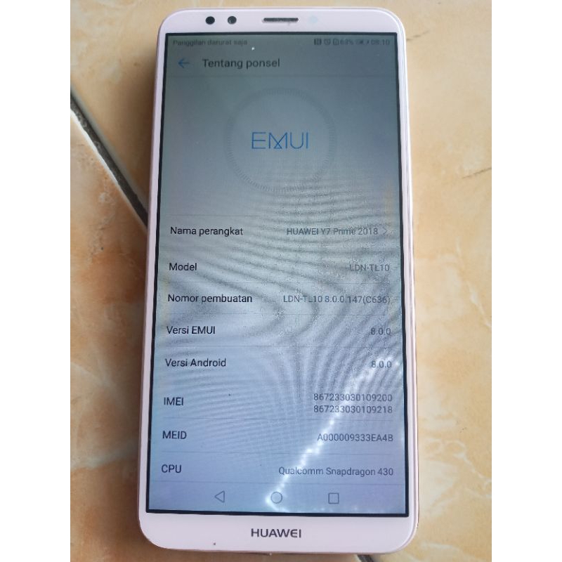 lcd Tc Hp Huawei y7 prime TRT-L21A ori copotan normal bonus frame