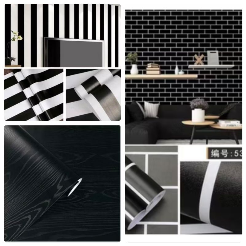 Wallpaper Hitam Wallpaper Elegant Minimalis Wallpaper Lemari Meja Kaca Pintu Dinding Wallpaper Ruang