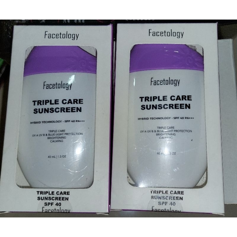 Facetology Triple Care Sunscreen SPF 40 PA+++ ORI