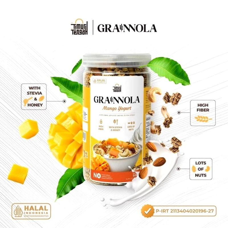 

Granola Timur Tengah MANGO YOGHURT 500GR | Sarapan Sehat Almond, Mete