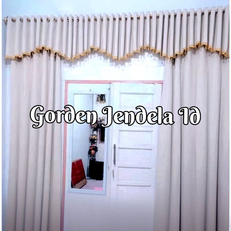 1 Set Gorden Lengkap Poni Pisah Hordeng Blackout Import Lebar 3 Meter Tinggi 250 cm 270 cm